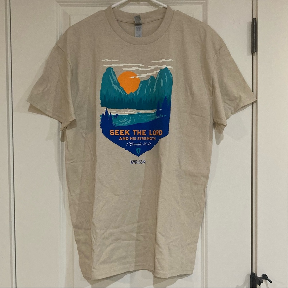 Tan/Beige Graphic T-Shirt for Men